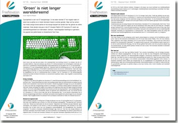 FreeNovation Online Magazine nummer 15 | september 2008: Daphne Riksen interviewt ICT Innovatie Platform Duurzame ICT initiator Roel Croes van Stichting GreenICT- foundation for sustainable ICT